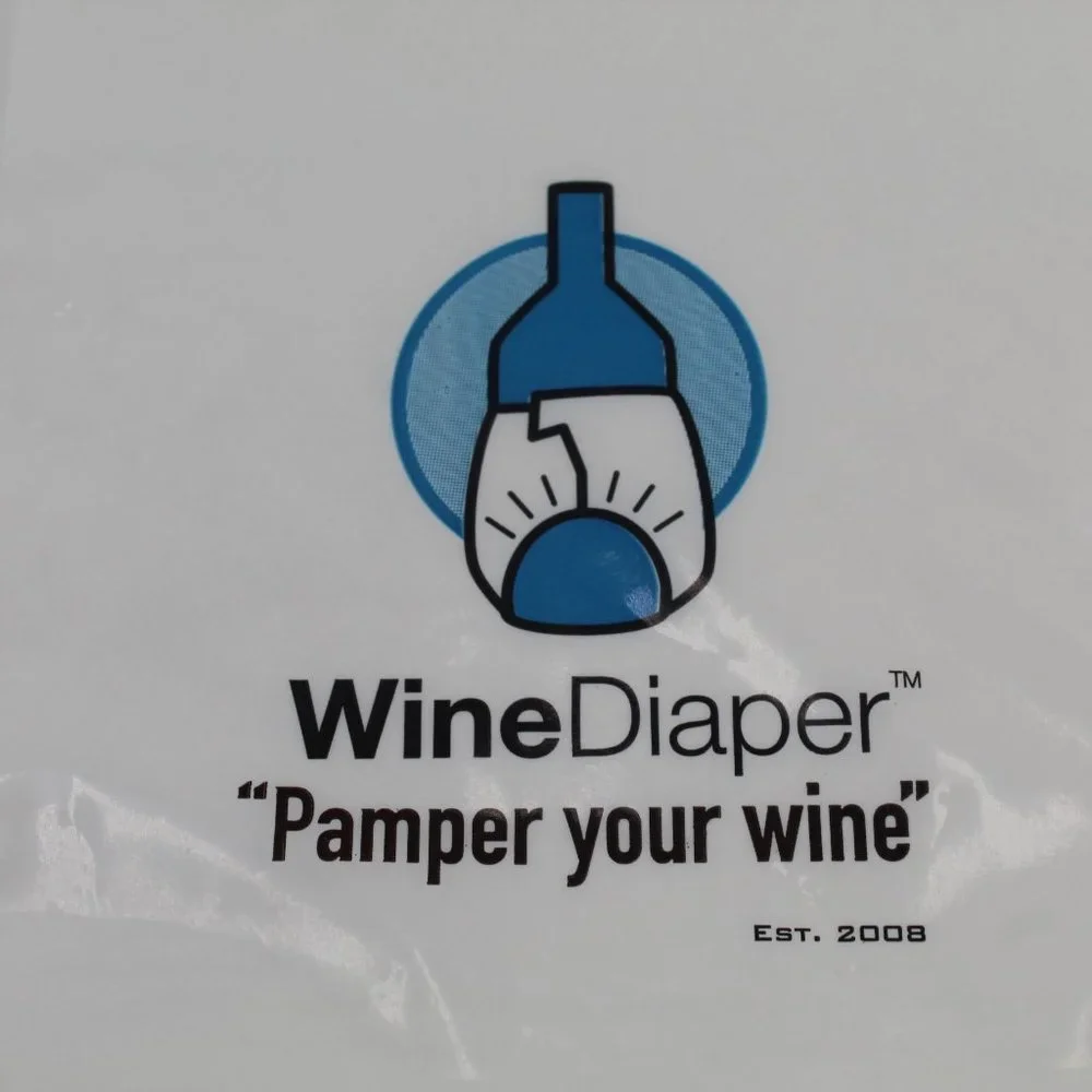 1 Piece Wine Diaper Reusable Protective And Absorbent Wine Bottle Bag Sleeve NEW